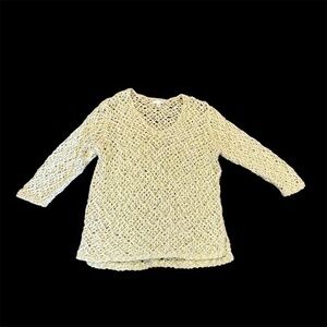 J Jill yellow sheet knit sweater